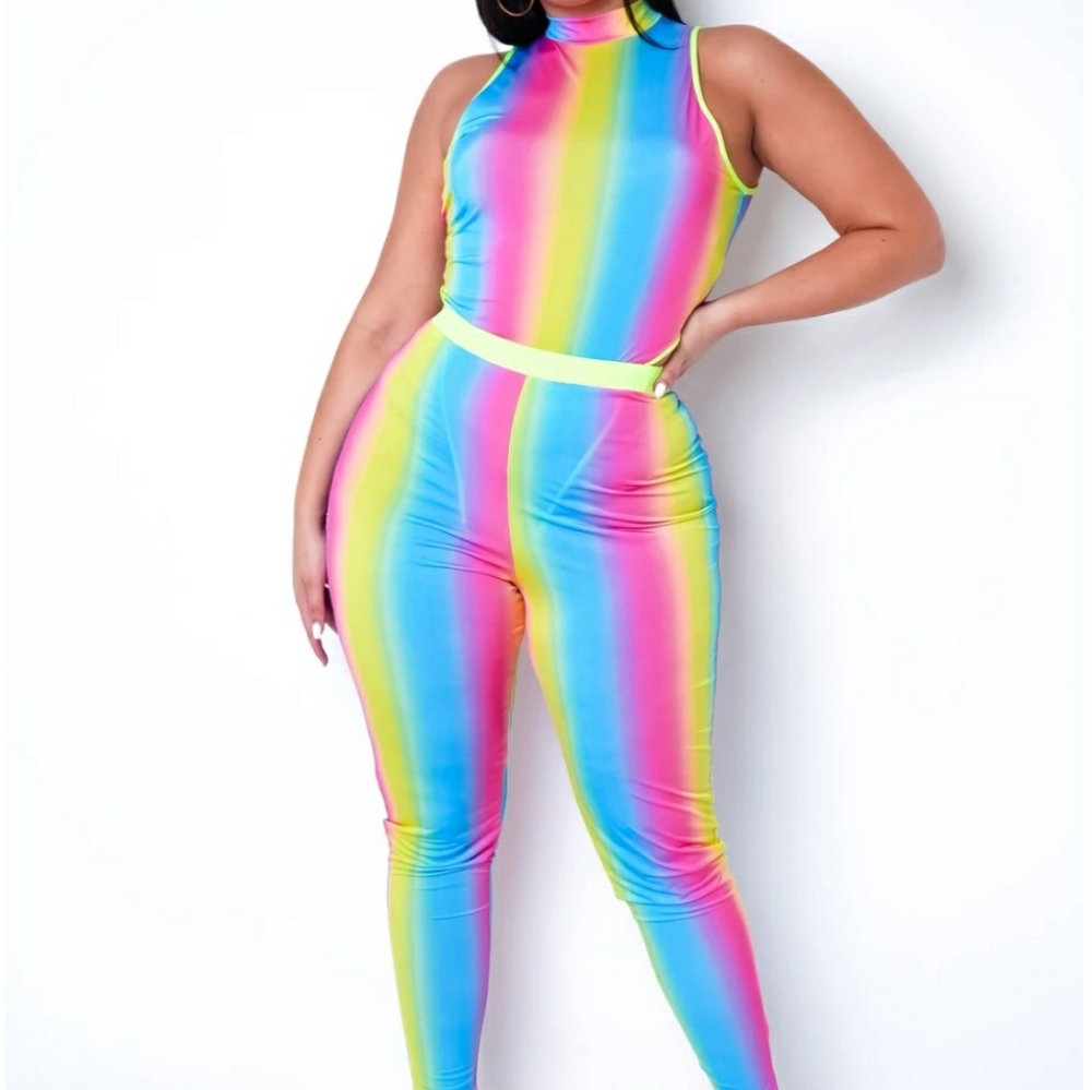 Plus Size Bodysuit & Pants Set